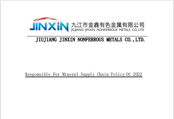 2022 Responsible mineral Supply chain policy-JINXIN